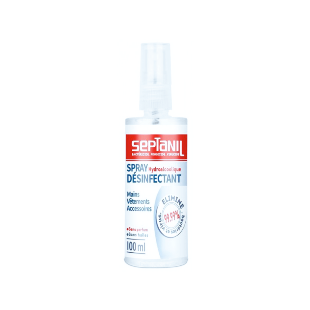 spray solution hydroalcoolique (70%) désinfectant 100ml séptanil