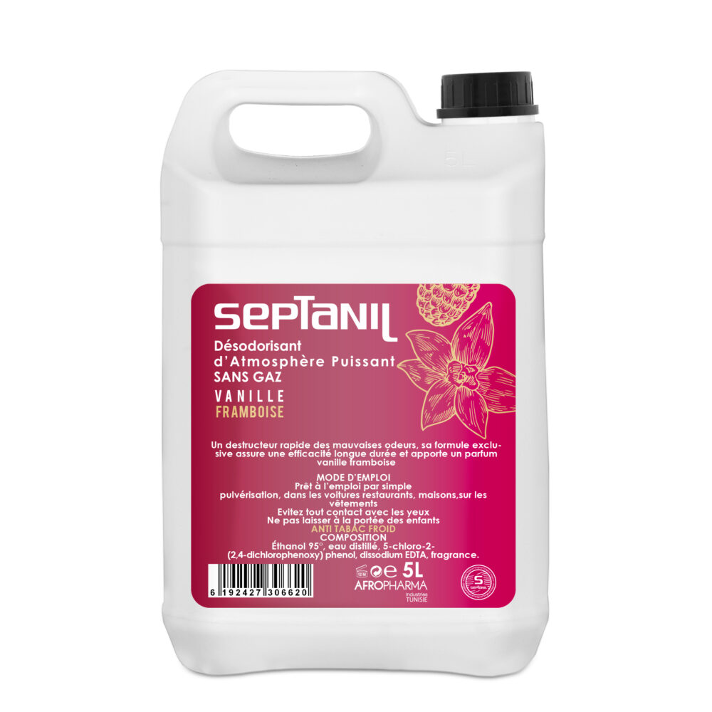 Désodorisant d’atmosphère puissant Framboise Vanille 5L Septanil