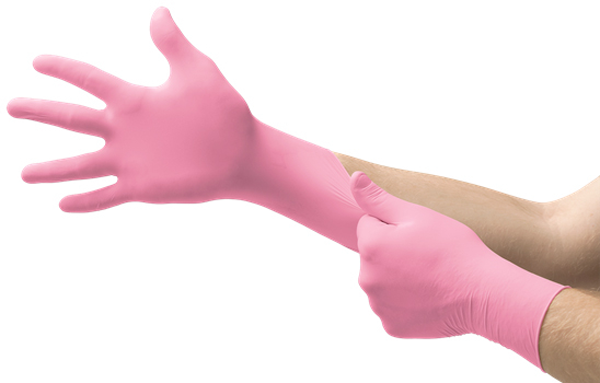 Gants Nitrile Non Poudrés ROSE – Image 2