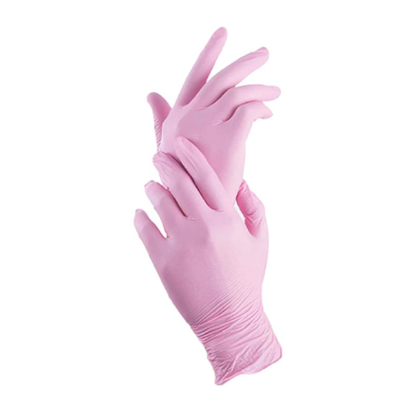 Gants Nitrile Non Poudrés ROSE